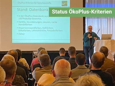 Vortrag auf ÖkoPlus-Branchentag von Sonja Toaspern über Status der ÖkoPlus-Kriterien