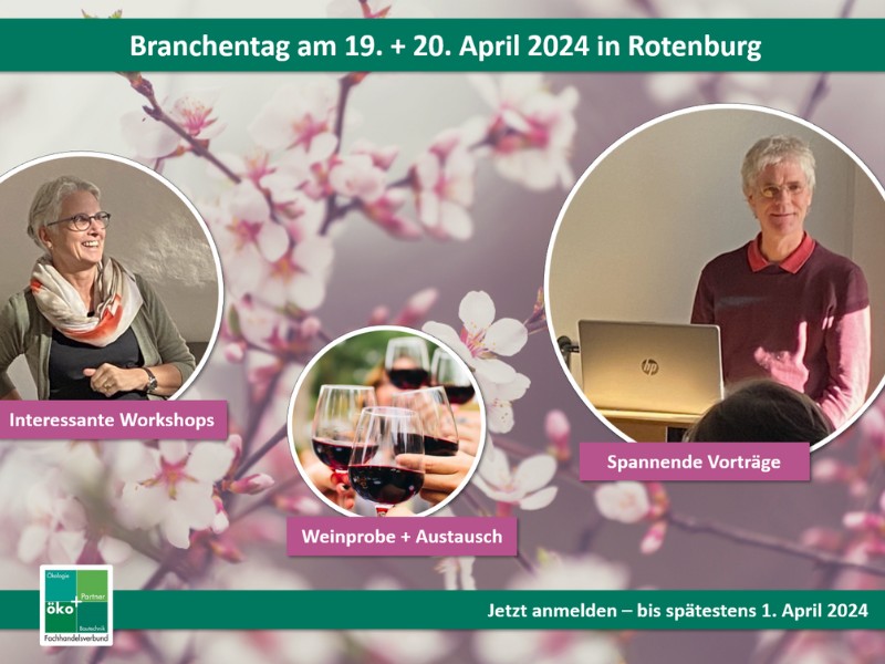 Branchentag Naturbau 2024 von ÖkoPlus mit Vorträgen, Workshops, Infos + Austausch