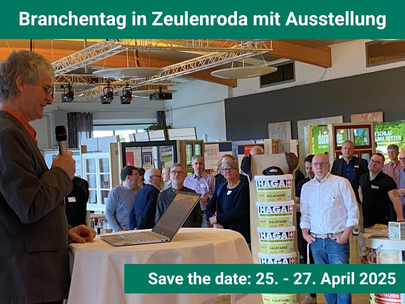 Branchentag Naturbau 2025 von ÖkoPlus mit Vorträgen, Workshops, Infos + Ausstellung