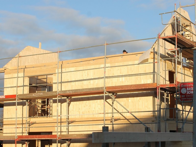 Neubau eines nachhaltigen Gebäudes im Holzständerbau