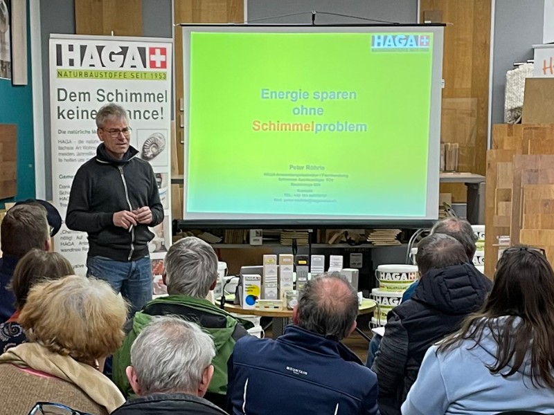 HAGA-Infovortrag "Schimmel vermeiden" mit dem Referenten Peter Röhrle von HAGA Natur