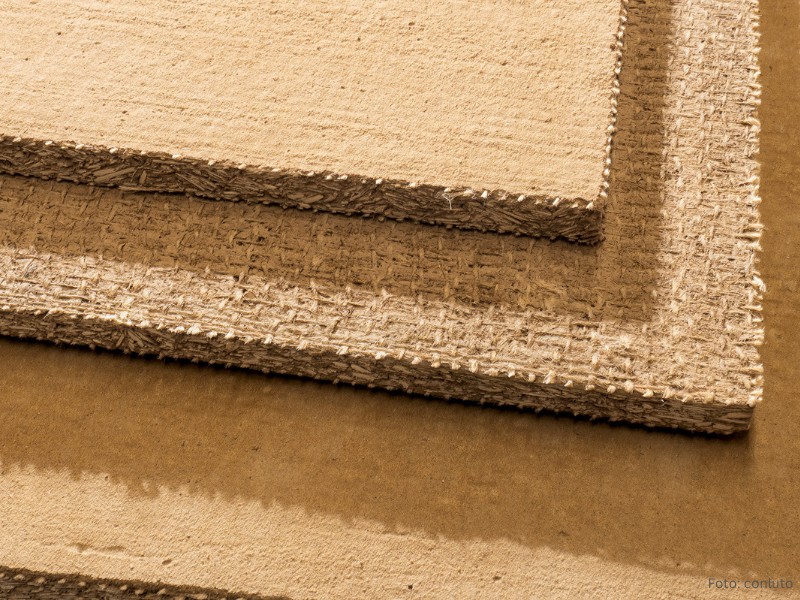 Die Lehmbauplatten von conluto gibt es in verschiedenen Ausführungen Verschiedene Ausführungen der Lehmbauplatten von conluto